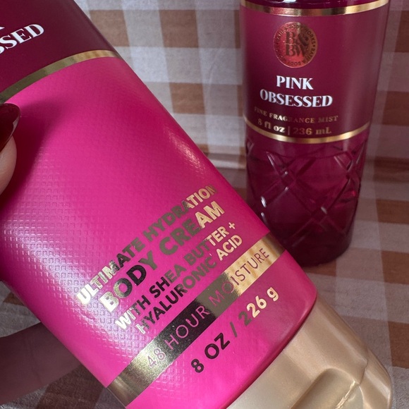 NEW B&BW Pink Obsessed Two piece full size set , body cream and fragrance - Picture 2 of 3